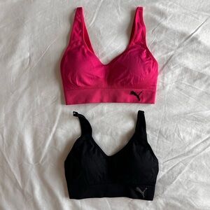Puma Women's Pink and Black Sports Bras Set